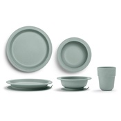 Elodie - Jedilni set iz bambusa. Pebble Green