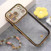 Maska Luxury Crystal Clear za iPhone 17 Pro crna