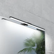 MCJ Svetlobno ogledalo LED Triga IP44 črno 60cm, 3.000K - Kopalnica - Sodobni - črna - Kovina