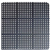 Gumirana talna obloga Open Top Kvadratna 90x90x1,4 cm črne barve
