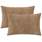 vidaXL Prevleka za blazino 2 pcs HEERLEN Taupe 30 x 50 cm Mikrofibra