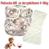 shumee NappiMe AIO plenice za večkratno uporabo Coolmax žep z mačjimi krili