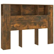 Vidaxl Vzglavna omarica dimljeni hrast 140x18,5x104,5 cm