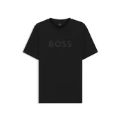 BOSS Majica grafit siva / crna