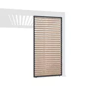 Horizontalna lamelna stranica — 1.23m/Antracit/Imitacija lesa/Fiksne
