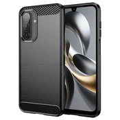 TPU gel ovitek Brushed Carbon za Samsung Galaxy A17 4G/A17 5G - črn