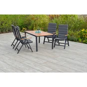Gardenson VRTNA GARNITURA ASTROS aluminij barve grafita, naravne barve