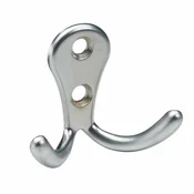 KOVINSKI OBEŠALNIK 2 KLJUKI HETTICH DIY, 52X54X24 MM, IZGLED ALUMINIJ