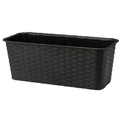 Galicja Balkonski cvetlični lonec iz ratana 40 cm antracit VERDENIA