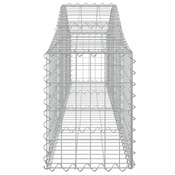 Vidaxl Obokane gabion košare 4 kosi 200x30x40/60 cm pocinkano železo