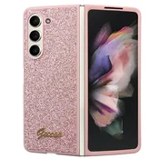 Ovitek Guess Glitter Script za Samsung Galaxy Z Fold 5 - roza