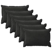 vidaXL Prevleka za blazino 6 pcs HOUTEN Črna 50 x 80 cm Žamet