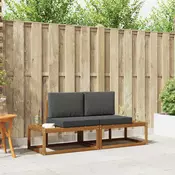 Set vanjskih sofa 2 kom. Prirodna