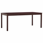 Blagavaonski stol tamnosmedi 180 x 90 x 73 cm od borovine