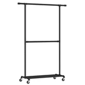 Songmics Oblekalni regal 49x130x198 cm Bela kovina