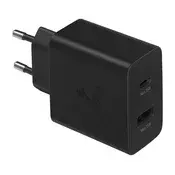 SAMSUNG mrežni punjač s USB i Type-C priključkom, 35 W, PD brzi punjač 3.0, CRN EP-TA220NBEGEU