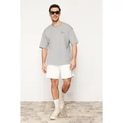 Trendyol Muška majica TMNSS23TS00084, Svetlosiva