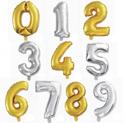 Baloni brojevi 1 m folija - Zlatna, broj 9