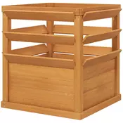Homestar Dvignjena vrtna greda 65x65x73 cm rjava