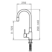 PYA Kitchen mixer PYRAMIS FLESSI black edition