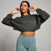 Ženska majica z dolgimi rokavi Tempo Slouchy Cropped MP – nočno siva - XL