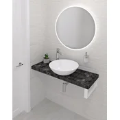 SAPHO AVICE Stenska Deska pod Umyvadlo Siv Kamen 130x36cm, Debelina 5cm