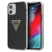 Guess Etui Guess Metallic Collection za iPhone 12 mini - črno