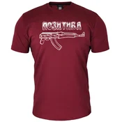 011Shop Muška majica kratkih rukava Pozitiva, Bordo