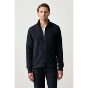 BOSS loungewear pulover moški z bombažem Structure Zip Jacket