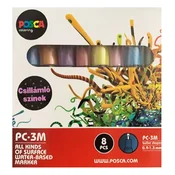 Perfom s filcom UNI Posca PC-3M s šljokicama, 8 komada 2UPC3MLCSKL