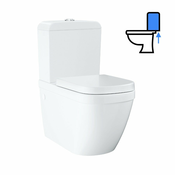 GROHE WC školjka z nadometnim splakovalnikom + WC deska Euro Ceramic, brez premaza