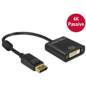 Delock Delock DisplayPort / DVI PrikljuÄŤni kabel [1x MoĹˇki konektor DisplayPort - 1x Ĺ˝enski konektor DVI, 24 + 5 polov] 0.20 m ÄŚrna