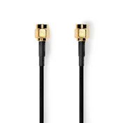 Nedis Antenski kabel | SMA moški | SMA moški | Pozlačeno | 50 ohmov | Zaščita z enojno lupino | 5,00 m | Okrogla | PVC | Črna | Oznaka