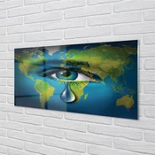 tulup.si Zidna obloga za kuhinju Zemljevid iz oči solze 125x50 cm