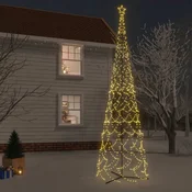 Vidaxl Božično drevo v stožcu toplo bela 3000 LED diod 230x800 cm