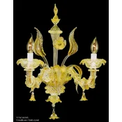 Casa Padrino luxury baroque double wall lamp gold 25 x 25 x H. 36 cm - Magnificent baroque style Murano glass wall lamp - Baroque lights - Luxury quality - Made in Italy