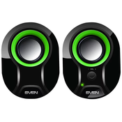 SVEN 290 speakers, 5W USB (black and green)