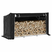 vidaXL Stojalo za drva z dežnim pokrovom 200,5x80,5x110,5 cm