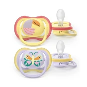 Philips Avent Duda Ultra air vijolična/rumena 0-6m slika deklica 2 kosa