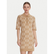 PINKO Pletena obleka Nothing 106039 A2YD Bež Regular Fit