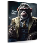 Slika živalski gangster šimpanz - 40x60