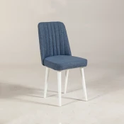 Hanah Home Trpezarijska stolica Vina Sandalye 47x89x46cm Bijelo-Tamnoplava