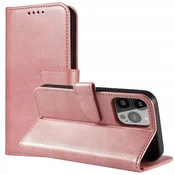 Denarnica ovitek Hurtel Magnet Case za iPhone 15 Pro Max - roza