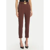 Elisabetta Franchi Hlače iz tkanine PA-132-61E2-V350 Rjava Regular Fit