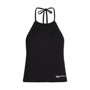 KARL LAGERFELD JEANS Top z naramnicami črna/bela