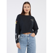 Black Womens Sweatshirt Converse Floral - Women