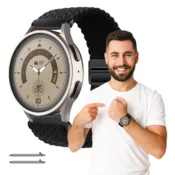 Pašček za Garmin Forerunner 255S 265S Vivoactive Venu 2S 3S 4S črn 18 mm