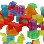 WOWO Svetleče magnetne sestavljanke 3D LED 64 delov