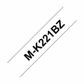 BROTHER nalepke za tiskalnik MK221, 9mm trak bel/ črni tisk (BRMK221BZ)