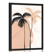 Plakat abstraktne botanične oblike palme - 60x90 no frame